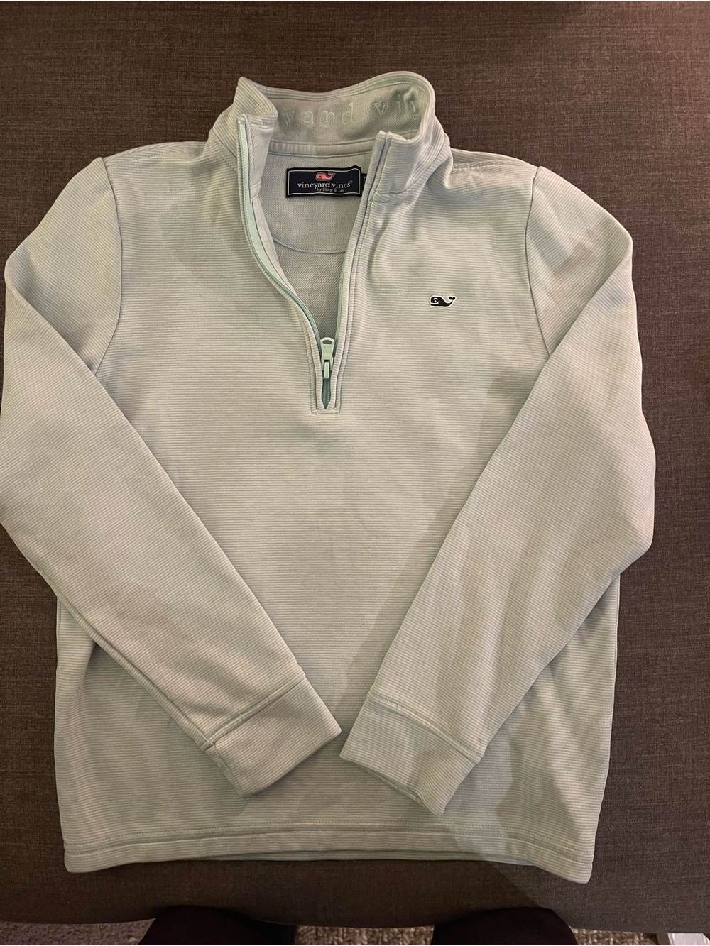 Vineyard Vines Boys Light Mint 1/4 Zip Pullover Sweater